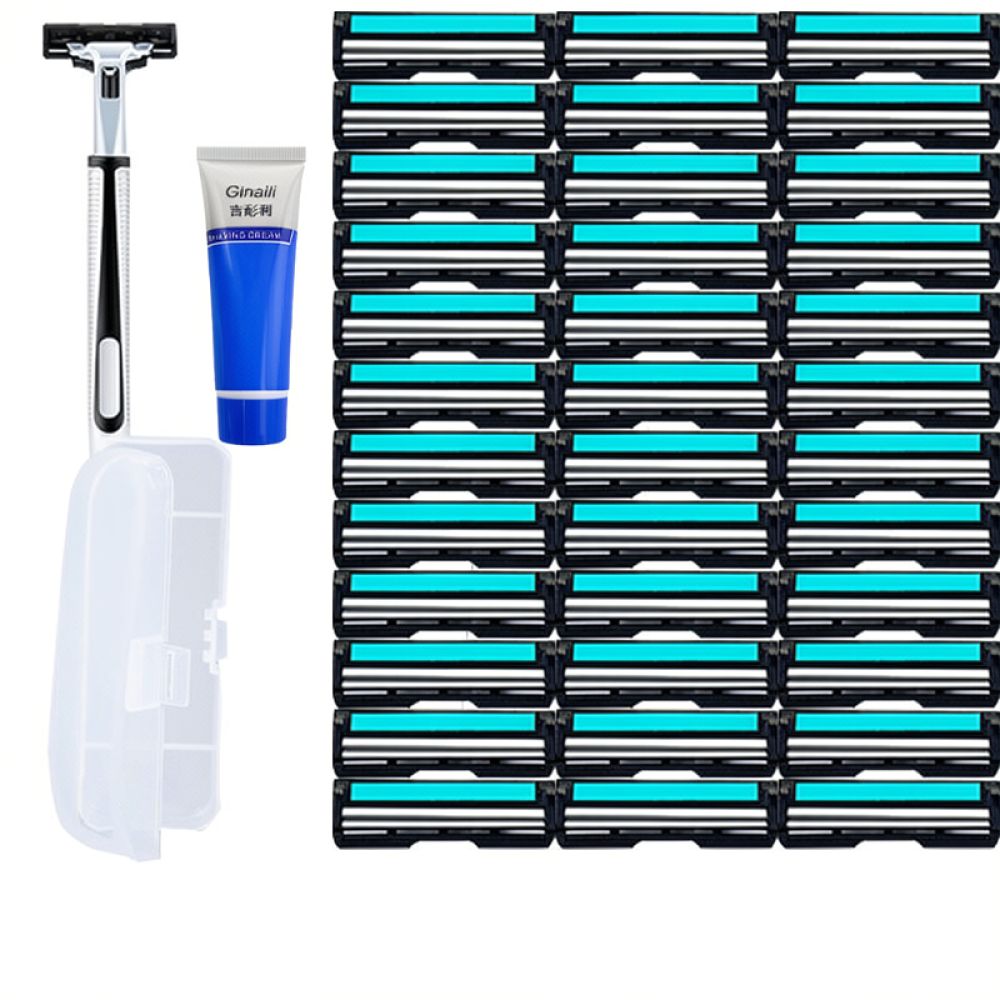 Men'S Grooming Hair Removal - Afeitadora manual de doble capa para