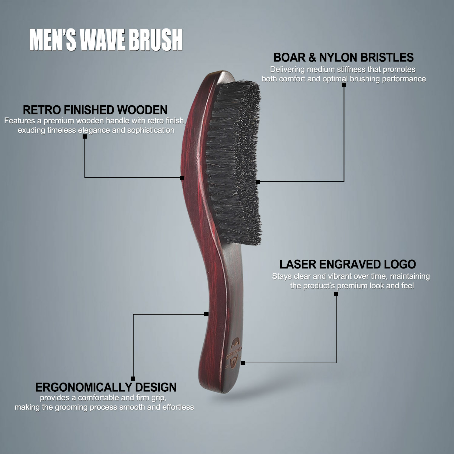 Cepillo para Cabello y Barba G - Men'S Grooming Hair reseña y precio